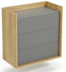 Halmar Шкаф BM-Komoda Mobius 3S, MDF, сив