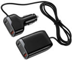Astrum PRO GO PD100 autós szivar gyorstöltő 2X USB (18W), 2X Type-C (33W) csatlakozóval fekete