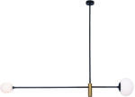 ZAMBELIS LIGHTS fekete-fehér függesztett lámpa (ZAM-22267) G9 2 izzós IP20 (22267)