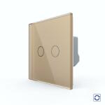 LIVOLO Intrerupator Dublu cu Revenire / Reset cu Touch LIVOLO - Serie Noua - culoare auriu