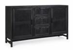 Bizzotto Comoda lemn mango gri antracit 2 usi 3 sertare Weston 150x40x90 cm (0747013) Comoda