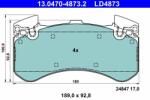 ATE set placute frana, frana disc ATE Ceramic 13.0470-4873.2 (13.0470-4873.2)