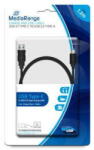 MediaRange Cablu Date MediaRange USB 3.0 la USB Type-C 1.2m Negru (MRCS160)