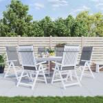vidaXL Perne scaun cu spătar înalt 6 buc, gri, țesătură Oxford (361879)