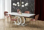 Halmar GALARDO bővíthető asztal, fehér/arany - smartbutor