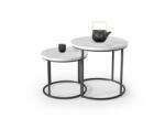 Halmar OREO asztal szett-fehér márvány / fekete - smartbutor
