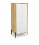 Halmar MOBIUS szekrény 2D szín: hikora tölgy/alpesi fehér - smartbutor