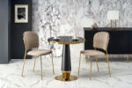 Halmar MOLINA kerek asztal, fekete márvány / fekete / arany - smartbutor