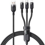 Mcdodo 3in1 USB to USB-C / Lightning / Micro USB Cable, Mcdodo CA-0930, 6A, 1.2m (Black) (31995) - pcone