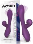 Action No. Eighteen Vibrator and Sucker with Oscillating & Finger Function Purple Vibrator