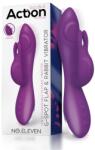 Action No. Eleven Vibrator with Bunny, G-Spot and Pulse Function Purple Vibrator