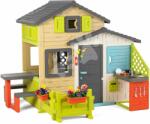 Smoby Házikó Jóbarátok ideális felszereltséggel elegáns színekben Friends House Evo Playhouse Smoby bővíthető (SM810228-1F)
