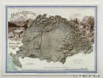  Magyarország hegyrajzi és vízrajzi térképe (Pokorny Tódor, 1899) 3D dombortérkép (FT2570049)