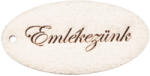 Valex Decor 10 db. "Emlékezünk" feliratos ovális tábla 5 x 2.5cm - Fehér (MT3-06)