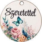 Valex Decor 5db. "Szeretettel" feliratos dekor fa tábla 5cm (GV03-71)