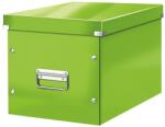 Leitz Cutie depozitare Leitz WOW Click & Store, carton laminat, pliabila, cu capac si maner, 32x31x36 cm, verde (61080054)