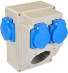 Tp-electric üres Ipari Doboz 120x170 Fúrt 3f+1f Kék Alj 4db (3317-202-1112)