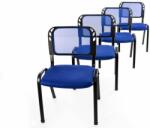 Garthen Set de 4x scaune de congres stivuibile - albastru (ZHM20504_SL4)