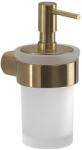 SAPHO Pirenei fali üveg szappanadagoló 110 ml, matt aranyszínű konzol tartóval PI8188 (PI8188)