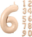  Számos lufi 34" 86cm óriás karamell fólia szám, számjegy 6-os (LUFI269142)