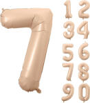  Számos lufi 34" 86cm óriás karamell szám, számjegy 7-es (LUFI439641)