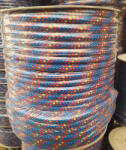  PP fonatolt kötél kék, 10 mm, piros+sárga jelölőszínnel