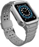 gigapack Pótszíj (egyedi méret, szilikon, közepesen ütésálló, állítható + szilikon keret) SZÜRKE Apple Watch Series 4 40mm, Apple Watch Series 5 40mm, Apple Watch Series 2 38mm, Apple Watch Series (GP-141548)