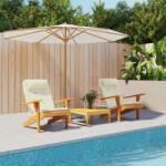 vidaXL Perne pentru scaun Adirondack, 2 buc, crem, textil oxford (361832)