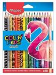Maped Maped, Color'Peps, creioane colorate, animals, 18 culori