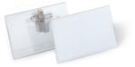 DURABLE Névkitűző, csíptetővel és tűvel, 54x90 mm, DURABLE (50db/csom) (DB810119)
