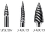 Pretec 444810 SPG0313 Keményfém turbómaró, Hegye ívelt alakú standard fogazás Z=3