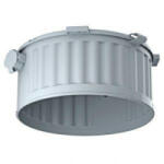  Kaiser 1282-00 HaloX 180 lámpadoboz LED és halogén lámpákhoz beton zsaluzatba. 2 db. M20/25 bevezető bordás gégecsövekhez. Mélység: 110 mm Átmérő: 210mm (1282-00)