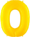  Számos lufi 34" 86cm óriás sárga szám, számjegy 0, (LUFI117877)