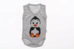 Nayinombaby Body Maiou Pinguin Gri bebelusi bumbac 0-12 luni (D00612-0-1)