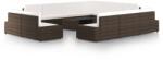 vidaXL 12 részes barna polyrattan párnákkal 3067160