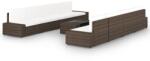 vidaXL 9 részes barna polyrattan párnákkal 3067157