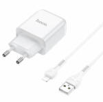 hoco. Incarcator Retea cu Cablu Lightning Hoco N2 10W 2A 1 x USB-A Alb (inc/hoco/n2/ligh/a)