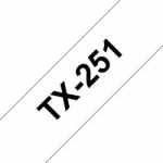 Brother TX-251 P-touch flexibilis szalag (24mm) Black on White (TX251) (TX251)