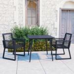 vidaXL 3 részes fekete PVC rattan 3060213