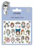 DJECO Set abtibilduri Djeco, portrete cu sclipici (DJ09781)