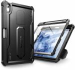  iPad 2022 10.9 (iPad 10) Tablettok - Tech-Protect Kevlar Pro - átlátszó előlap + plexi fekete hátlapi 360°-os tok, kitámasztható, ceruzatartóval