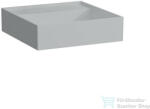 Laufen Kartell By Laufen 46x46 cm-es csiszolt aljú mosdó csaplyuk és túlfolyó nélkül, matt szürke H8183317591121 (H8183317591121)
