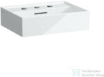 Laufen Kartell By Laufen 46x46 cm-es csiszolt aljú mosdó 3 csaplyukkal, túlfolyó nélkül, fehér H8183310001581 (H8183310001581)