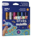 APLI Tempera kréta készlet, APLI Kids "Color Sticks Metallic", 6 különböző metál szín (COLCA14405)