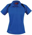 SPIRO Női galléros sportpóló Team Spirit - Királykék / sötétkék | M (SPIRO-S177F-1000156470)