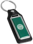  Fradi kulcstartó fém, bőr, címeres téglalap zöld