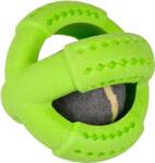 Flamingo jucărie din spumă minge de tenis pentru câini (Verde | 11 cm)