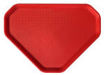  Önkiszolgáló tálca, háromszögletű, műanyag, éttermi, piros, 47, 5x34 cm (KHMU218) - bestoffice