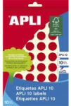 APLI Etikett, 16 mm kör, kézzel írható, színes, APLI, piros, 432 etikett/csomag (02740) - bestoffice