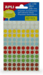 APLI Etikett, 8 mm, kör, kézzel írható, színes, APLI, vegyes színek, 288 etikett/csomag (02092) - bestoffice